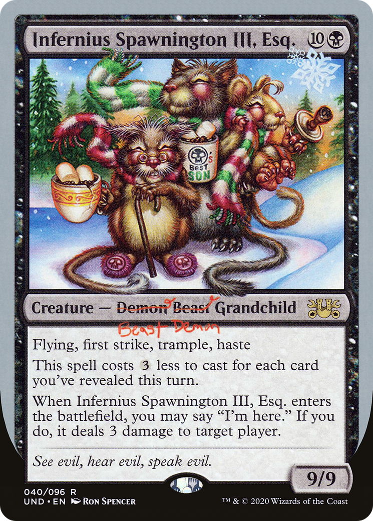Infernius Spawnington III, Esq. (UND-040) - Unsanctioned - Premium MTG Single from Wizards of the Coast - Just $0.08! Shop now at Game Crave Tournament Store