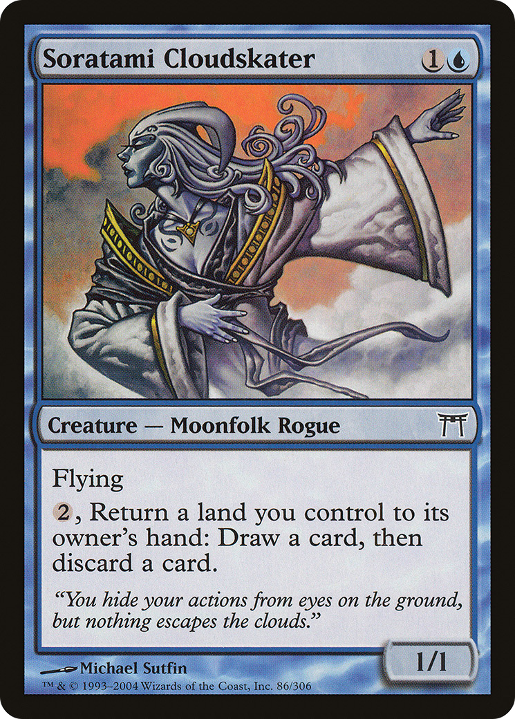 Soratami Cloudskater (CHK-086) - Champions of Kamigawa - Premium MTG Single from Wizards of the Coast - Just $0.25! Shop now at Game Crave Tournament Store