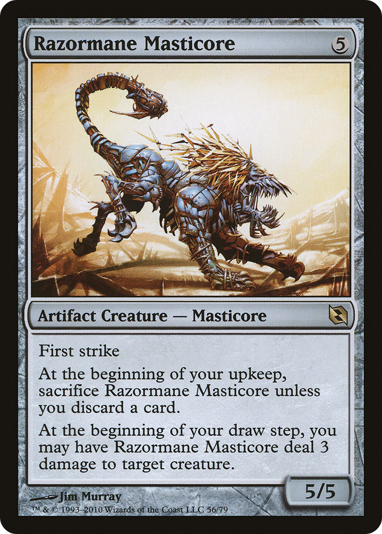 Razormane Masticore (DDF-056) - Duel Decks: Elspeth vs. Tezzeret - Premium MTG Single from Wizards of the Coast - Just $0.08! Shop now at Game Crave Tournament Store