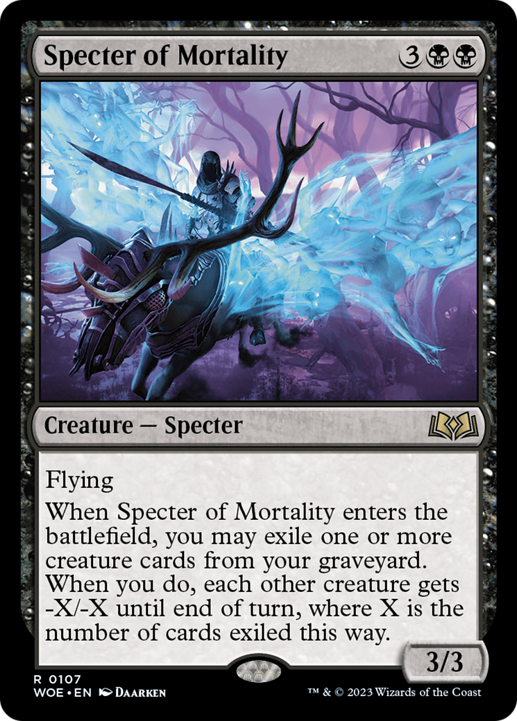 Specter of Mortality (WOE-107) - Wilds of Eldraine Foil - Premium MTG Single from Wizards of the Coast - Just $0.08! Shop now at Game Crave Tournament Store