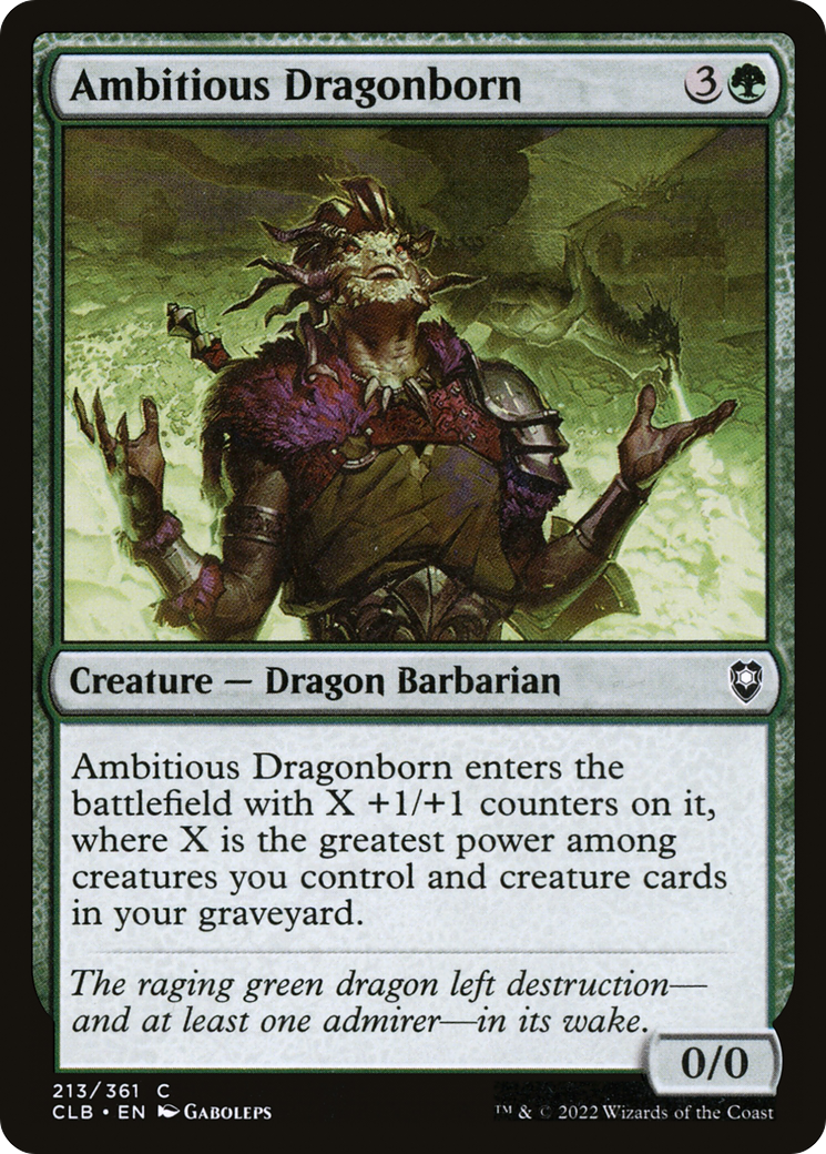 Ambitious Dragonborn (CLB-213) - Commander Legends: Battle for Baldur's Gate - Premium MTG Single from Wizards of the Coast - Just $0.08! Shop now at Game Crave Tournament Store