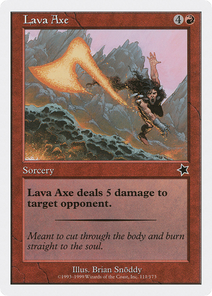 Lava Axe (S99-111) - Starter 1999 - Premium MTG Single from Wizards of the Coast - Just $0.25! Shop now at Game Crave Tournament Store