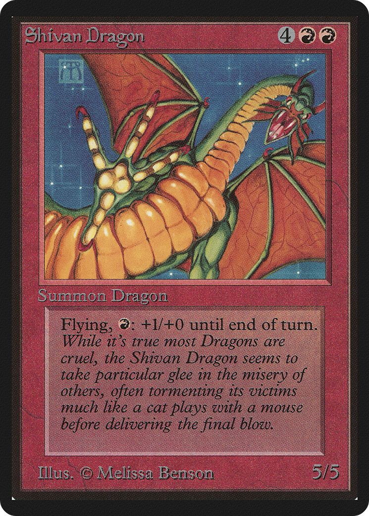 Shivan Dragon (LEB-175) - Limited Edition Beta - Premium MTG Single from Wizards of the Coast - Just $280! Shop now at Game Crave Tournament Store