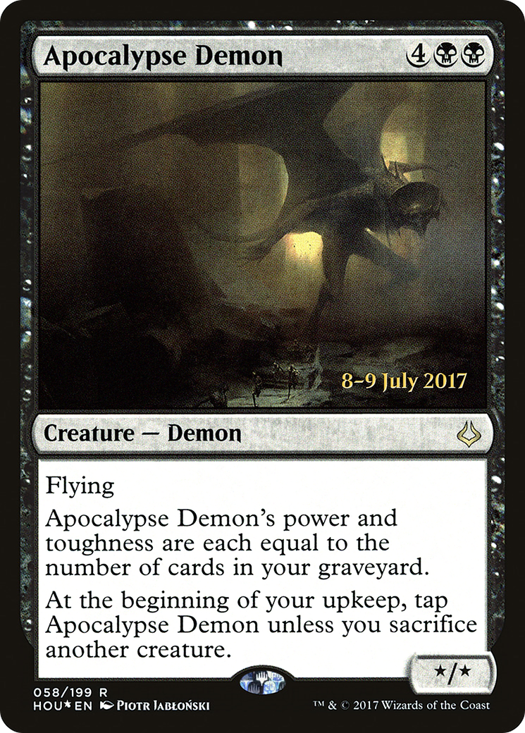 Apocalypse Demon (PHOU-58S) - Hour of Devastation Promos Foil - Premium MTG Single from Wizards of the Coast - Just $0.24! Shop now at Game Crave Tournament Store