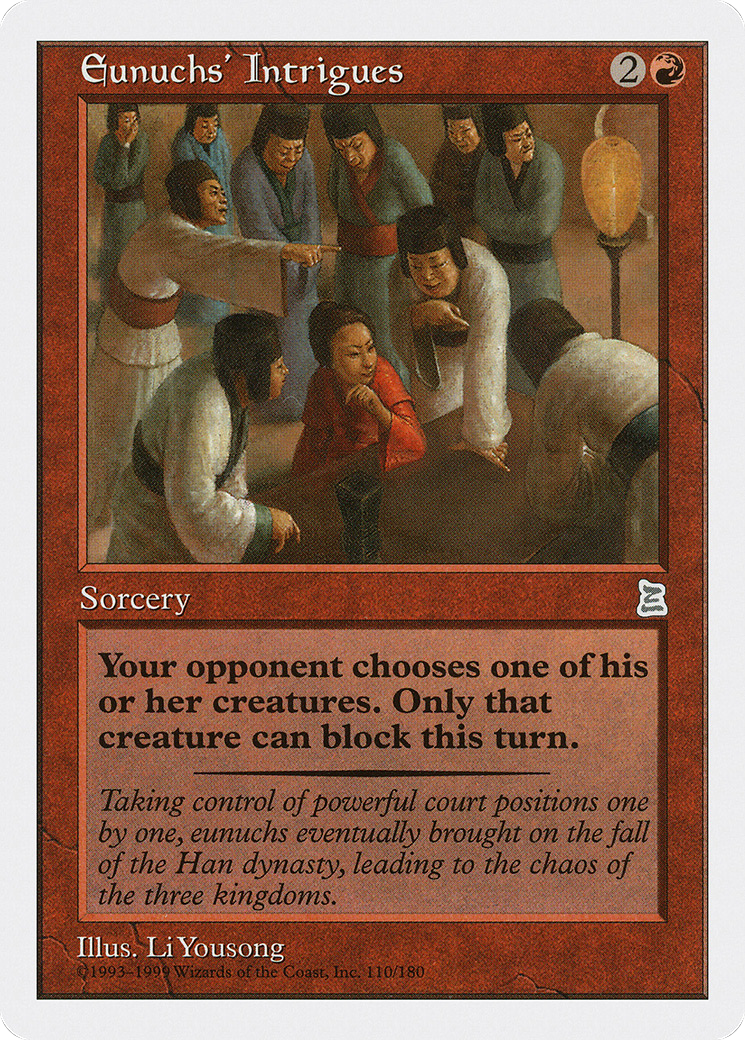 Eunuchs' Intrigues (PTK-110) - Portal Three Kingdoms - Premium MTG Single from Wizards of the Coast - Just $2.66! Shop now at Game Crave Tournament Store