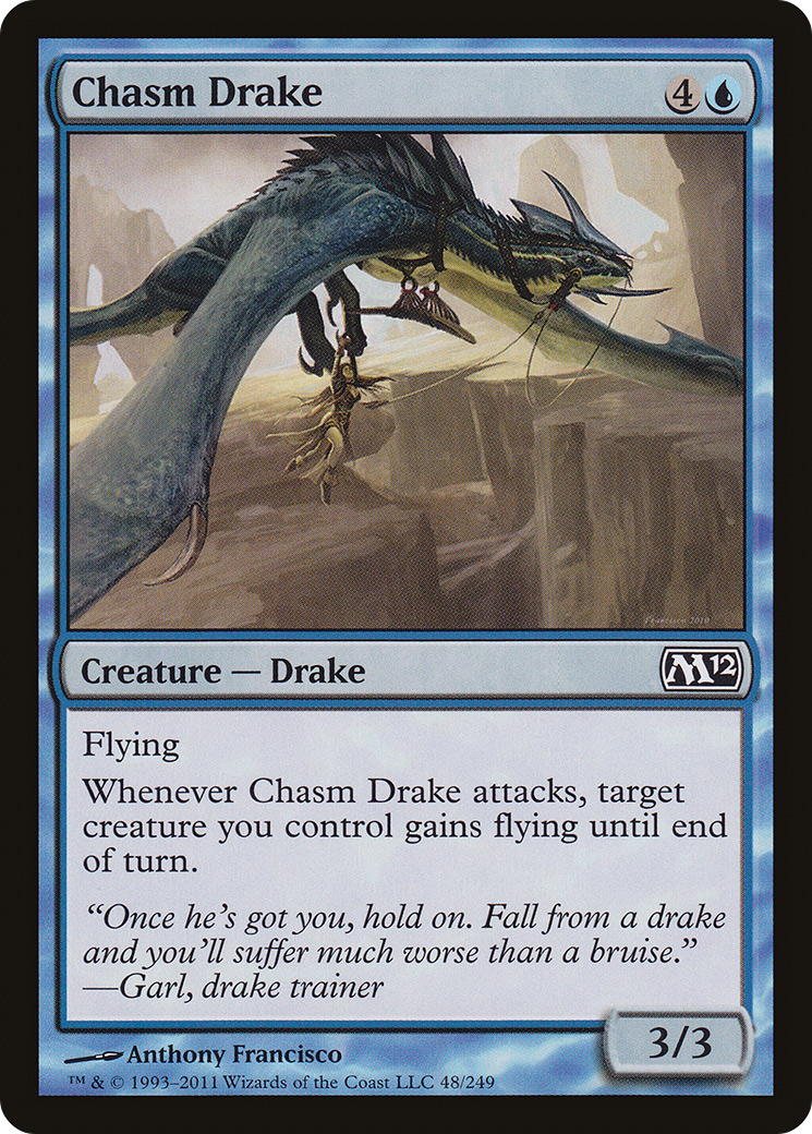 Chasm Drake (M12-048) - Magic 2012 - Premium MTG Single from Wizards of the Coast - Just $0.08! Shop now at Game Crave Tournament Store