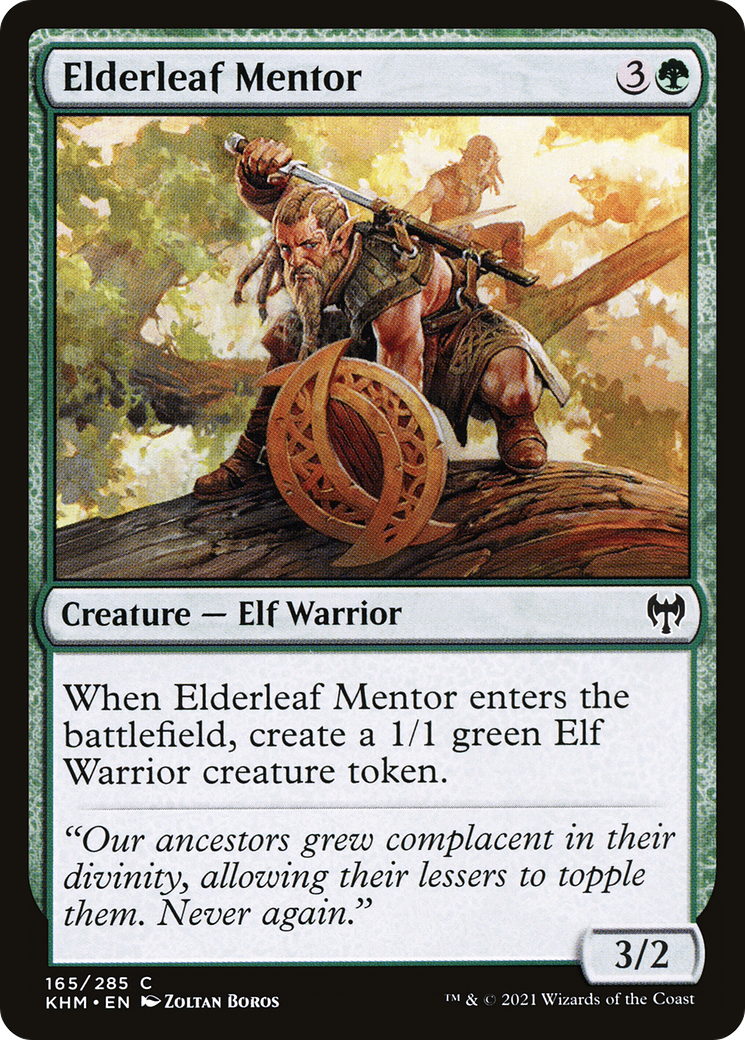 Elderleaf Mentor (KHM-165) - Kaldheim - Premium MTG Single from Wizards of the Coast - Just $0.08! Shop now at Game Crave Tournament Store