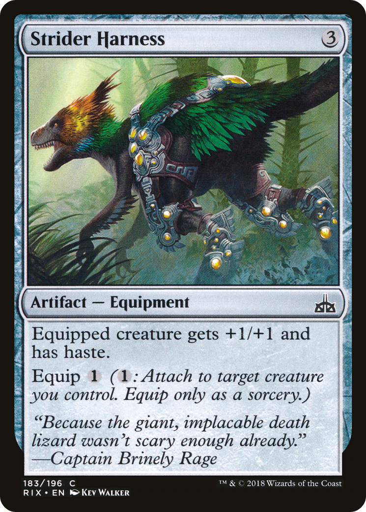 Strider Harness (RIX-183) - Rivals of Ixalan - Premium MTG Single from Wizards of the Coast - Just $0.08! Shop now at Game Crave Tournament Store