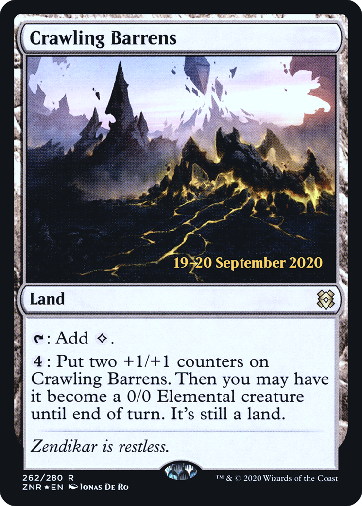 Crawling Barrens (PZNR-262S) - Zendikar Rising Promos Foil - Premium MTG Single from Wizards of the Coast - Just $0.68! Shop now at Game Crave Tournament Store