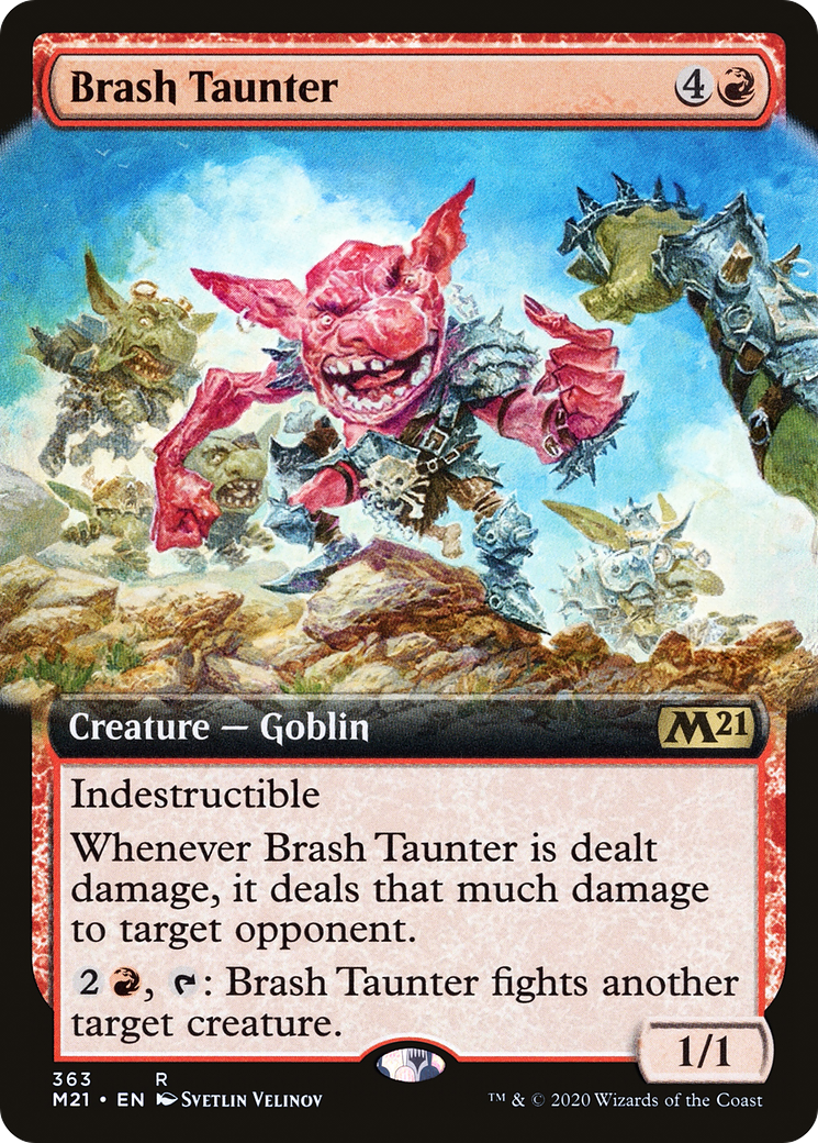 Brash Taunter (M21-363) - Core Set 2021: (Extended Art) Foil - Premium MTG Single from Wizards of the Coast - Just $3.84! Shop now at Game Crave Tournament Store