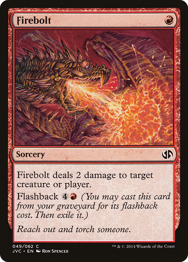Firebolt (JVC-049) - Duel Decks Anthology: Jace vs. Chandra - Premium MTG Single from Wizards of the Coast - Just $0.39! Shop now at Game Crave Tournament Store