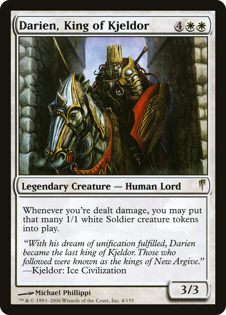 Darien, King of Kjeldor (CSP-004) - Coldsnap Foil - Premium MTG Single from Wizards of the Coast - Just $22.80! Shop now at Game Crave Tournament Store