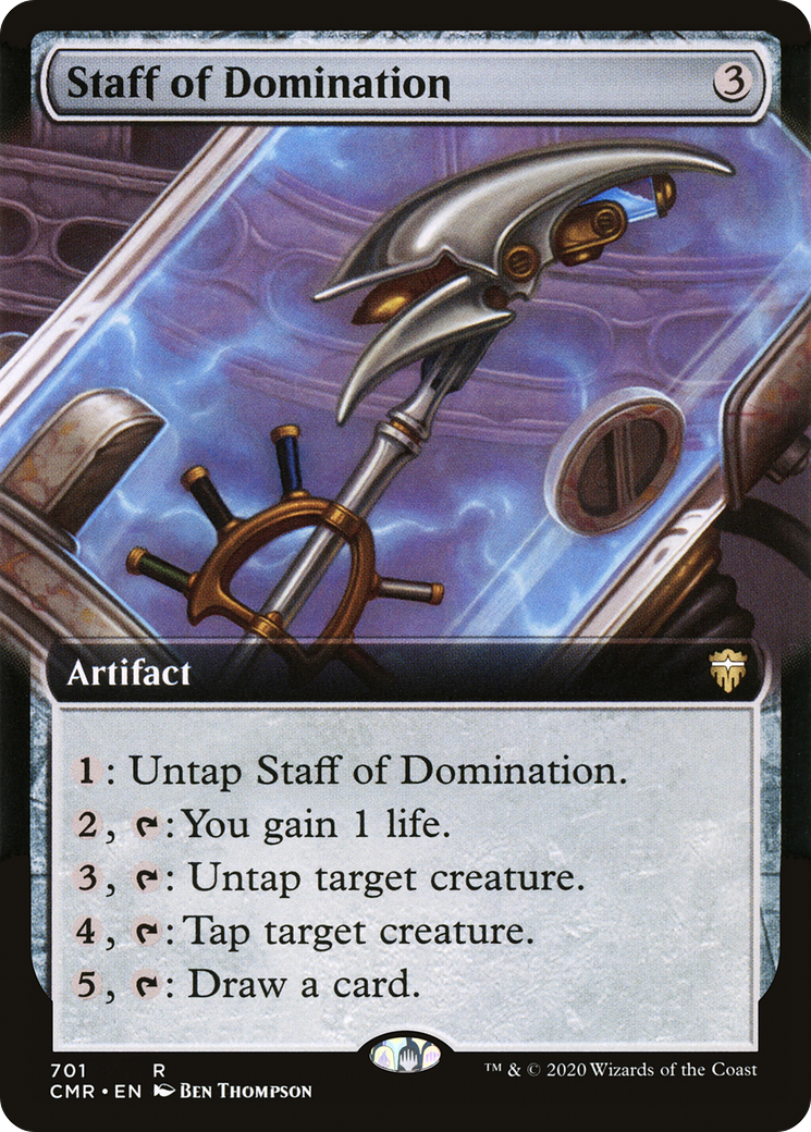 Staff of Domination (CMR-701) - Commander Legends: (Extended Art) Foil - Premium MTG Single from Wizards of the Coast - Just $4.78! Shop now at Game Crave Tournament Store