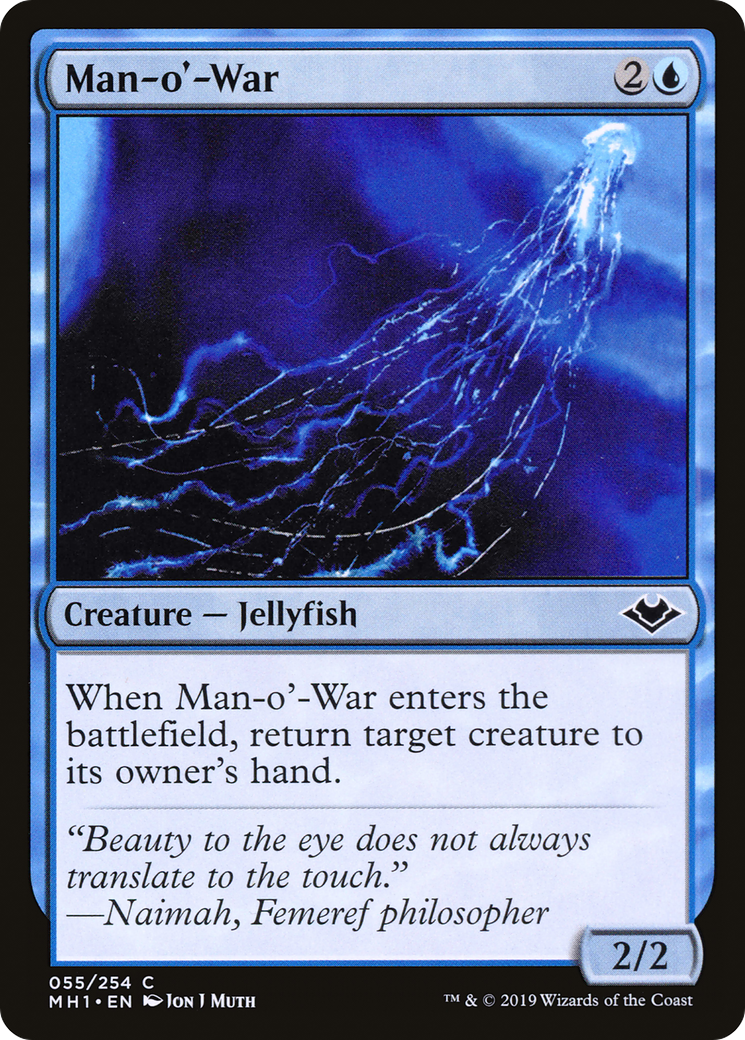 Man-o'-War (MH1-055) - Modern Horizons Foil - Premium MTG Single from Wizards of the Coast - Just $0.25! Shop now at Game Crave Tournament Store
