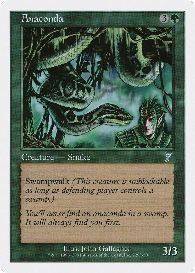 Anaconda (7ED-229) - Seventh Edition - Premium MTG Single from Wizards of the Coast - Just $0.08! Shop now at Game Crave Tournament Store
