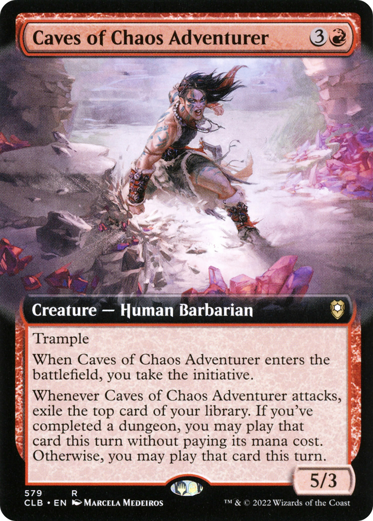 Caves of Chaos Adventurer (CLB-579) - Commander Legends: Battle for Baldur's Gate: (Extended Art) - Premium MTG Single from Wizards of the Coast - Just $0.14! Shop now at Game Crave Tournament Store