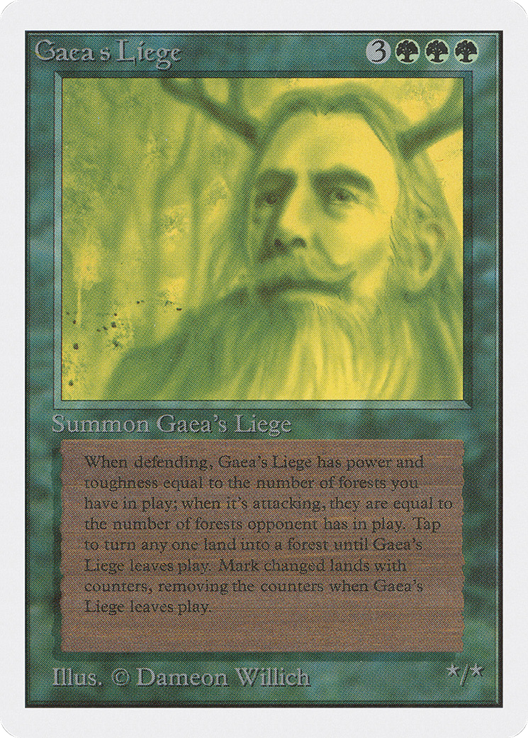 Gaea's Liege (2ED-197) - Unlimited Edition - Premium MTG Single from Wizards of the Coast - Just $30.14! Shop now at Game Crave Tournament Store