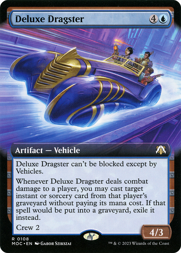 Deluxe Dragster (MOC-108) - March of the Machine Commander: (Extended Art) - Premium MTG Single from Wizards of the Coast - Just $0.36! Shop now at Game Crave Tournament Store