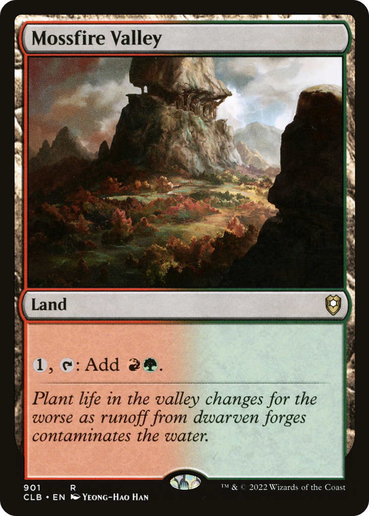 Mossfire Valley (CLB-901) - Commander Legends: Battle for Baldur's Gate - Premium MTG Single from Wizards of the Coast - Just $0.08! Shop now at Game Crave Tournament Store