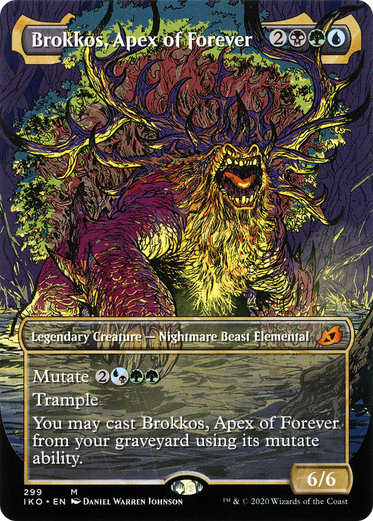 Brokkos, Apex of Forever (IKO-299) - Ikoria: Lair of Behemoths: (Showcase) (Borderless) - Premium MTG Single from Wizards of the Coast - Just $0.59! Shop now at Game Crave Tournament Store