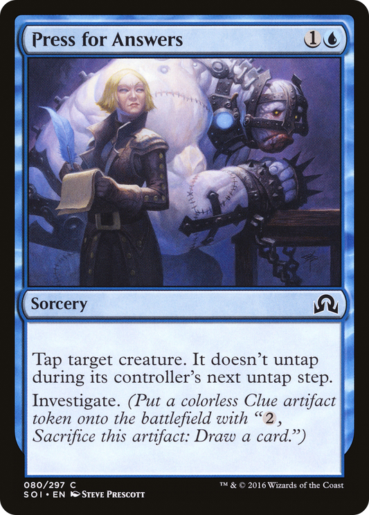 Press for Answers (SOI-080) - Shadows over Innistrad - Premium MTG Single from Wizards of the Coast - Just $0.08! Shop now at Game Crave Tournament Store