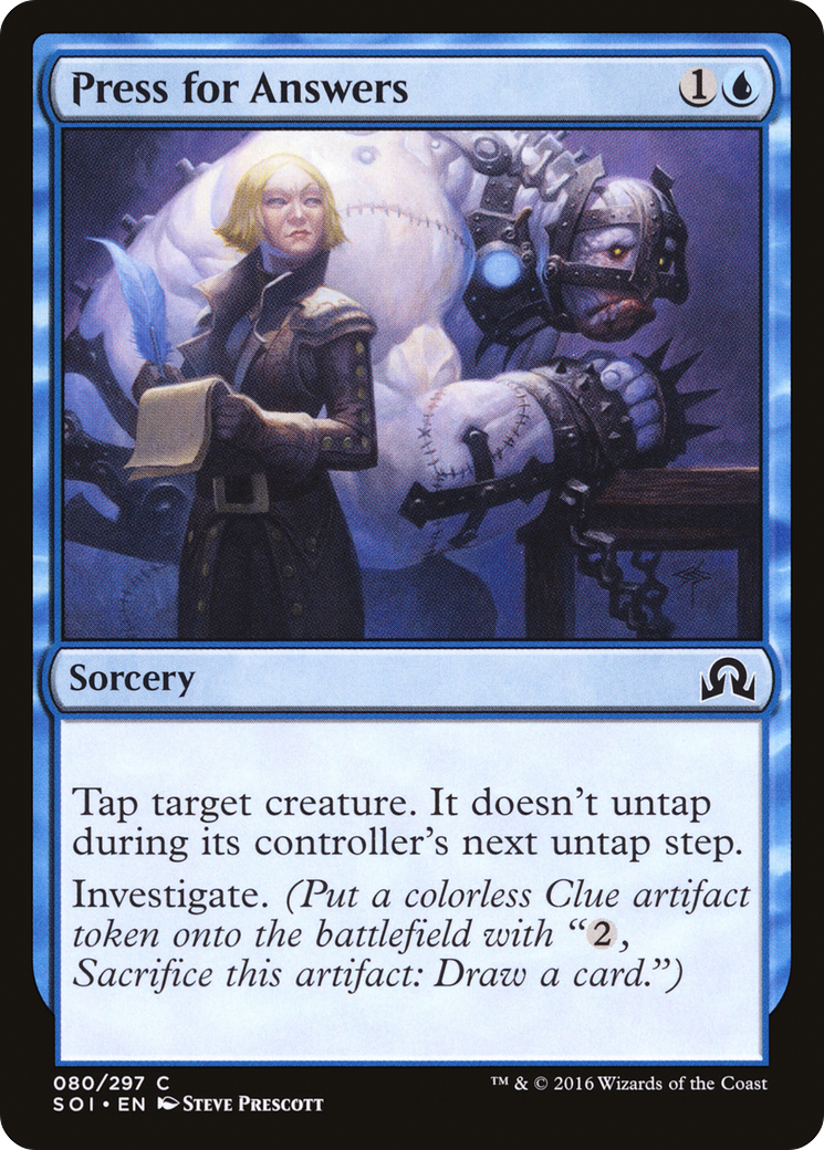 Press for Answers (SOI-080) - Shadows over Innistrad Foil - Premium MTG Single from Wizards of the Coast - Just $0.08! Shop now at Game Crave Tournament Store