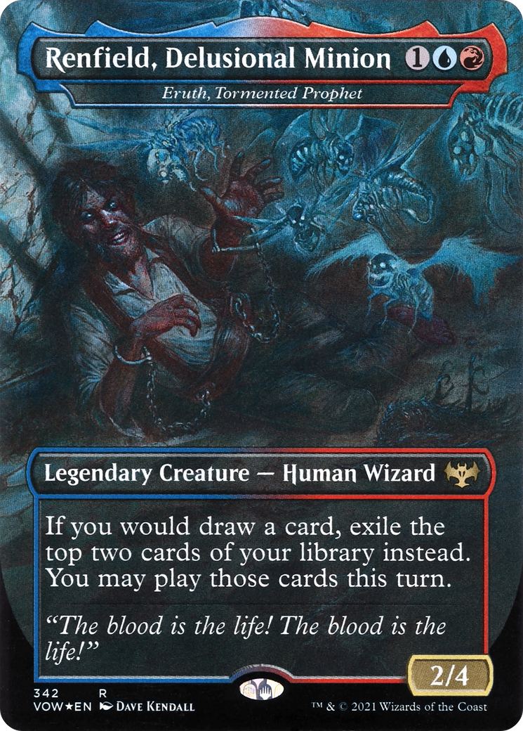 Eruth, Tormented Prophet (VOW-342) - Innistrad: Crimson Vow / Renfield, Delusional Minion (Borderless) - Premium MTG Single from Wizards of the Coast - Just $0.25! Shop now at Game Crave Tournament Store
