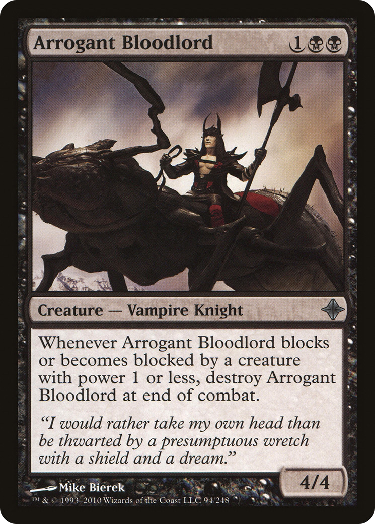 Arrogant Bloodlord (ROE-094) - Rise of the Eldrazi - Premium MTG Single from Wizards of the Coast - Just $0.08! Shop now at Game Crave Tournament Store
