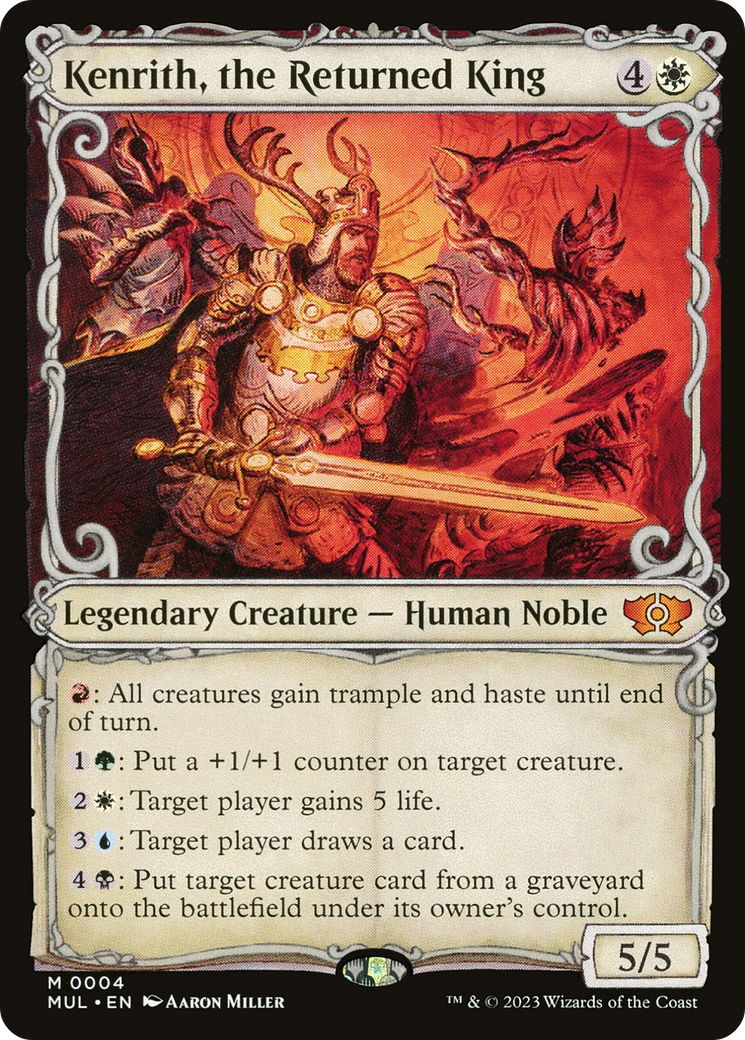 Kenrith, the Returned King (MUL-004) - Multiverse Legends: (Showcase) - Premium MTG Single from Wizards of the Coast - Just $0.70! Shop now at Game Crave Tournament Store