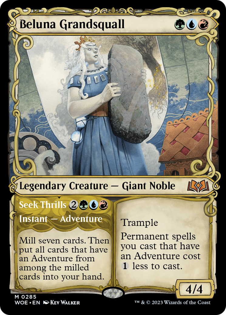 Beluna Grandsquall // Seek Thrills (WOE-285) - Wilds of Eldraine: (Showcase) Foil - Premium MTG Single from Wizards of the Coast - Just $0.15! Shop now at Game Crave Tournament Store