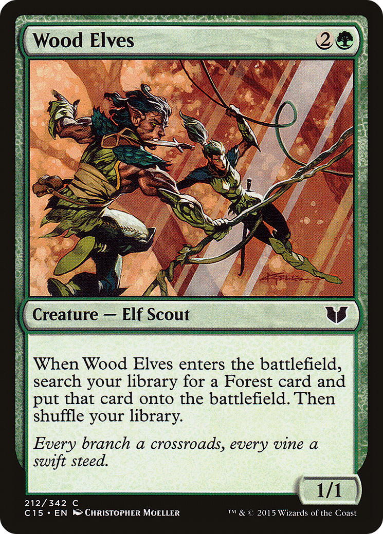 Wood Elves (C15-212) - Commander 2015 - Premium MTG Single from Wizards of the Coast - Just $0.10! Shop now at Game Crave Tournament Store