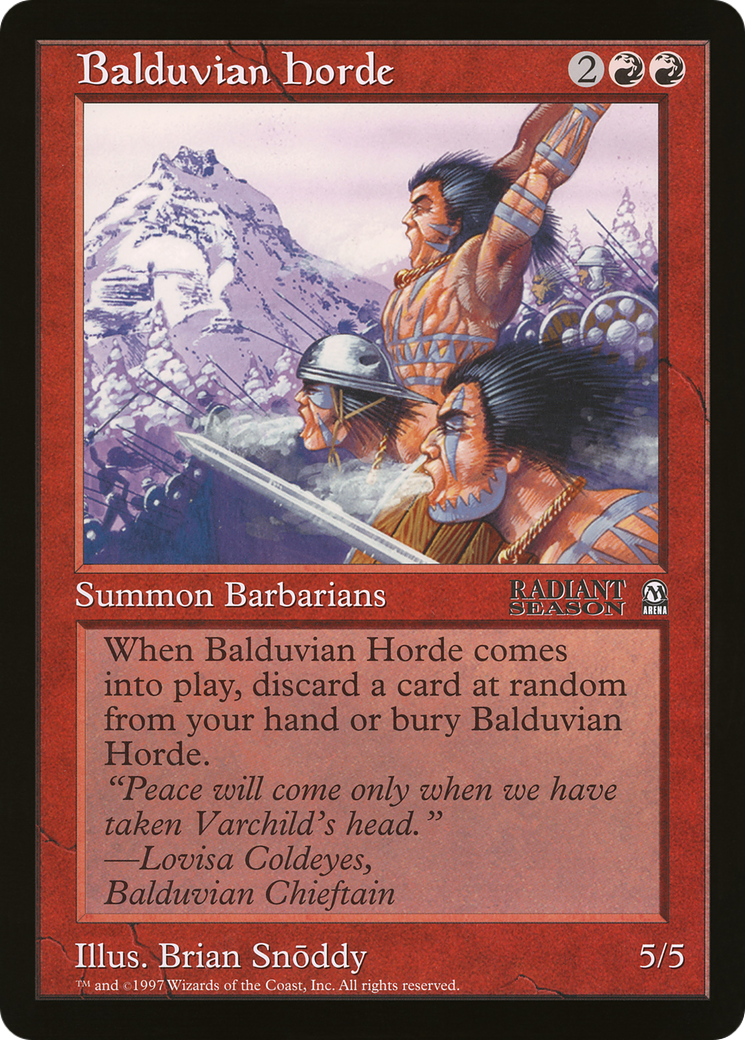 Balduvian Horde (OLEP-010) - Oversized League Prizes - Premium MTG Single from Wizards of the Coast - Just $0! Shop now at Game Crave Tournament Store