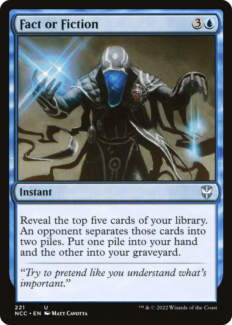 Fact or Fiction (NCC-221) - New Capenna Commander - Premium MTG Single from Wizards of the Coast - Just $0.25! Shop now at Game Crave Tournament Store