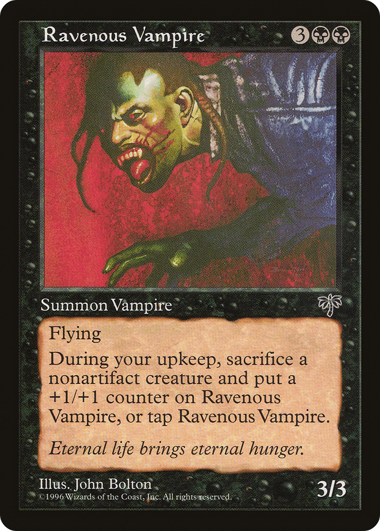 Ravenous Vampire (MIR-136) - Mirage - Premium MTG Single from Wizards of the Coast - Just $0.08! Shop now at Game Crave Tournament Store