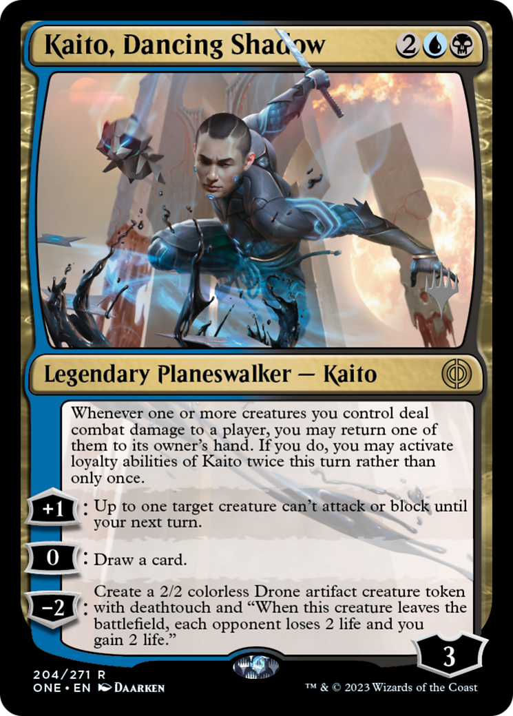 Kaito, Dancing Shadow (PONE-204P) - Phyrexia: All Will Be One Promos - Premium MTG Single from Wizards of the Coast - Just $0.15! Shop now at Game Crave Tournament Store