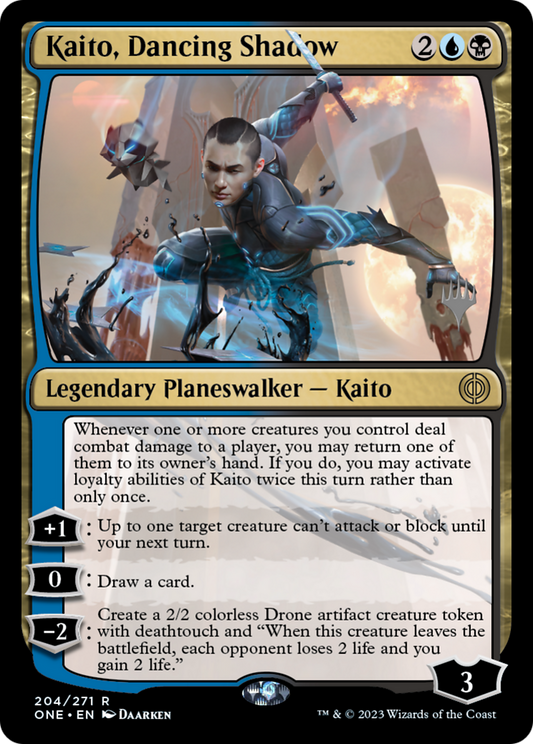 Kaito, Dancing Shadow (PONE-204P) - Phyrexia: All Will Be One Promos - Premium MTG Single from Wizards of the Coast - Just $0.15! Shop now at Game Crave Tournament Store