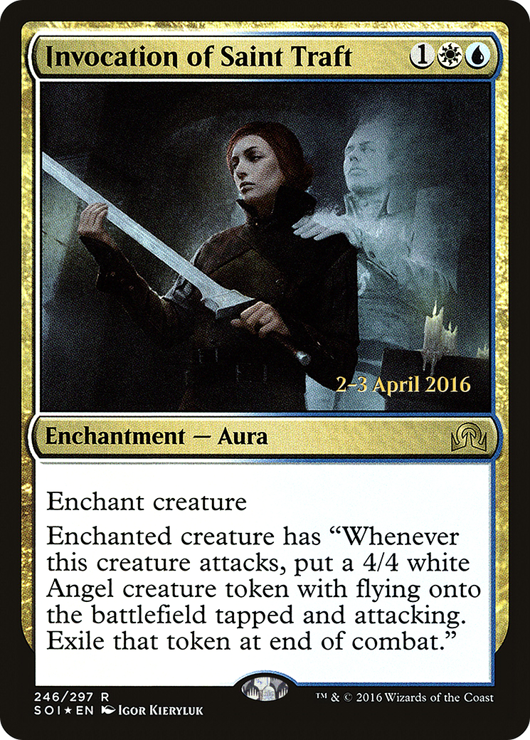 Invocation of Saint Traft (PSOI-246S) - Shadows over Innistrad Promos Foil - Premium MTG Single from Wizards of the Coast - Just $0.50! Shop now at Game Crave Tournament Store