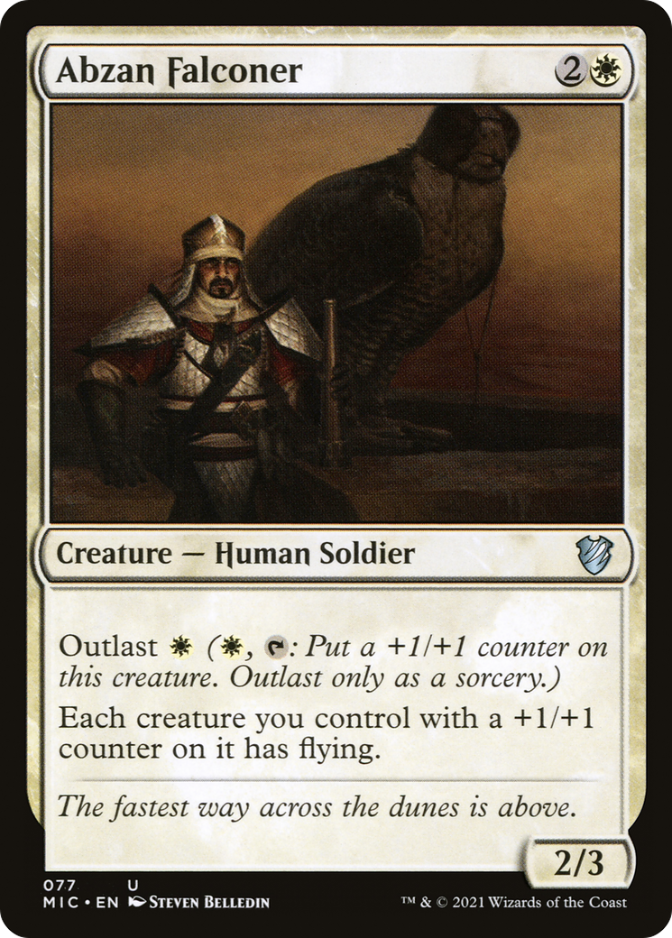 Abzan Falconer (MIC-077) - Midnight Hunt Commander - Premium MTG Single from Wizards of the Coast - Just $0.25! Shop now at Game Crave Tournament Store