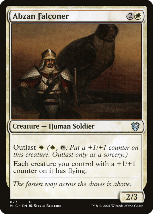 Abzan Falconer (MIC-077) - Midnight Hunt Commander - Premium MTG Single from Wizards of the Coast - Just $0.25! Shop now at Game Crave Tournament Store