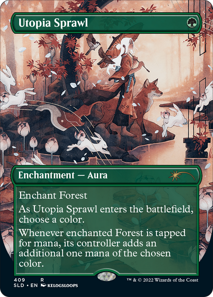 Utopia Sprawl (SLD-409) - Secret Lair Drop (Borderless) - Premium MTG Single from Wizards of the Coast - Just $11.62! Shop now at Game Crave Tournament Store