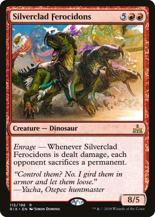 Silverclad Ferocidons (RIX-115) - Rivals of Ixalan - Premium MTG Single from Wizards of the Coast - Just $2.55! Shop now at Game Crave Tournament Store