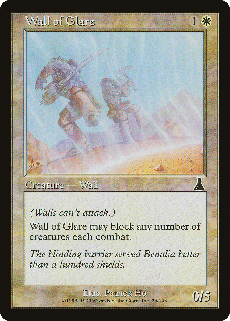 Wall of Glare (UDS-025) - Urza's Destiny Foil - Premium MTG Single from Wizards of the Coast - Just $15.09! Shop now at Game Crave Tournament Store