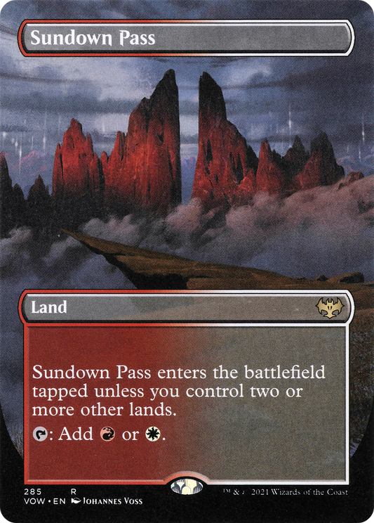 Sundown Pass (VOW-285) - Innistrad: Crimson Vow (Borderless) - Premium MTG Single from Wizards of the Coast - Just $5.18! Shop now at Game Crave Tournament Store