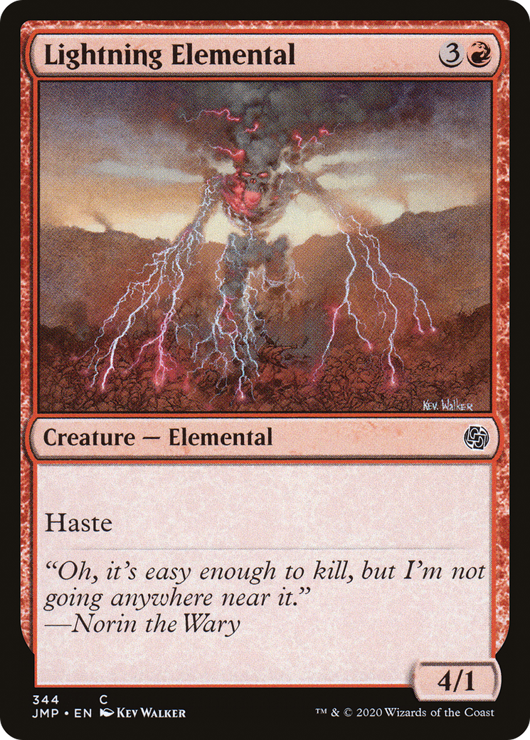 Lightning Elemental (JMP-344) - Jumpstart - Premium MTG Single from Wizards of the Coast - Just $0.08! Shop now at Game Crave Tournament Store