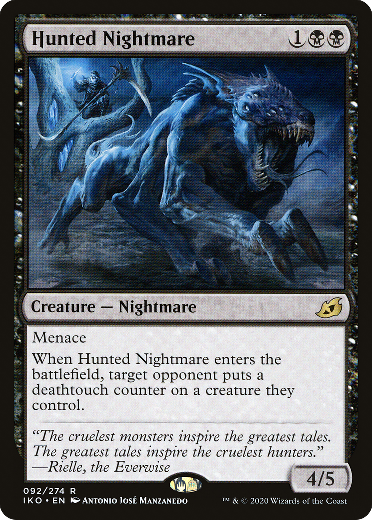 Hunted Nightmare (IKO-092) - Ikoria: Lair of Behemoths - Premium MTG Single from Wizards of the Coast - Just $0.25! Shop now at Game Crave Tournament Store