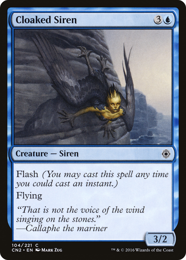 Cloaked Siren (CN2-104) - Conspiracy: Take the Crown Foil - Premium MTG Single from Wizards of the Coast - Just $0.25! Shop now at Game Crave Tournament Store