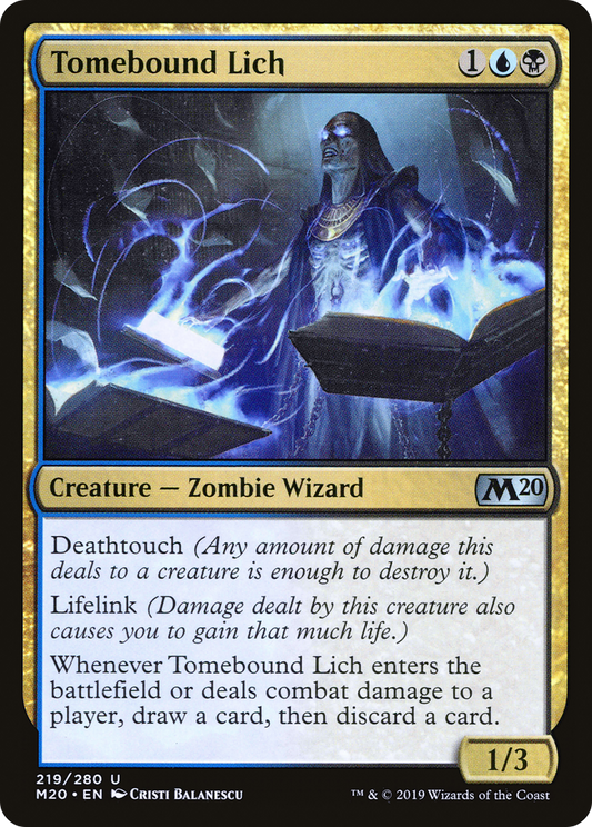Tomebound Lich (M20-219) - Core Set 2020 - Premium MTG Single from Wizards of the Coast - Just $0.08! Shop now at Game Crave Tournament Store