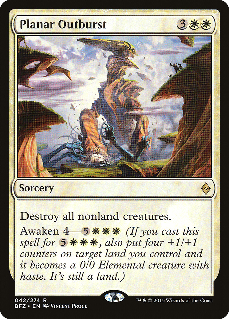 Planar Outburst (BFZ-042) - Battle for Zendikar - Premium MTG Single from Wizards of the Coast - Just $0.25! Shop now at Game Crave Tournament Store
