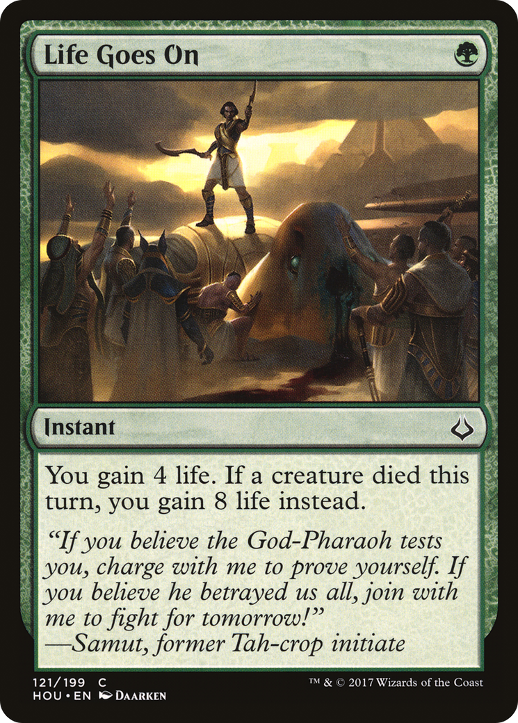 Life Goes On (HOU-121) - Hour of Devastation - Premium MTG Single from Wizards of the Coast - Just $0.03! Shop now at Game Crave Tournament Store
