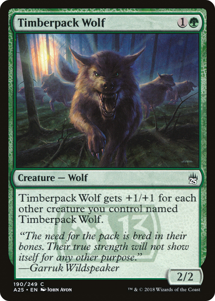 Timberpack Wolf (A25-190) - Masters 25 - Premium MTG Single from Wizards of the Coast - Just $0.25! Shop now at Game Crave Tournament Store